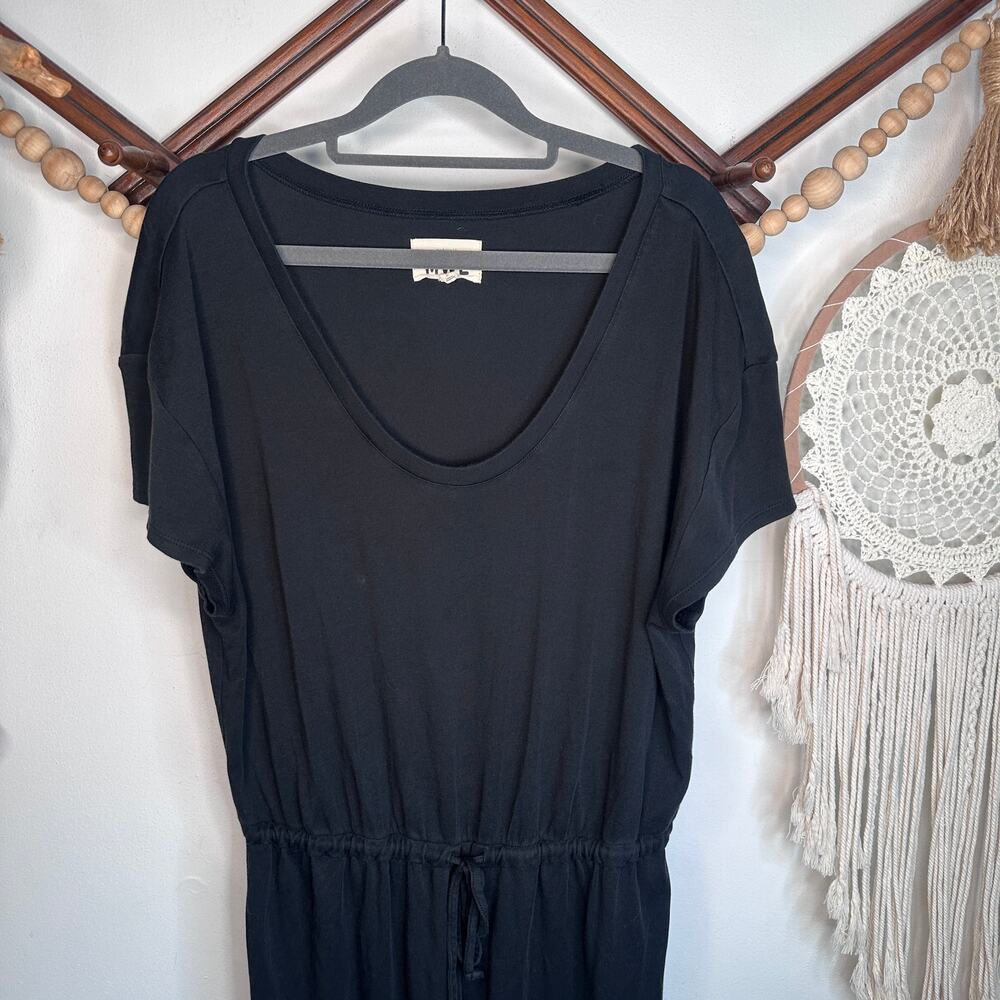 Madewell Black Cotton Jogger Jumpsuit